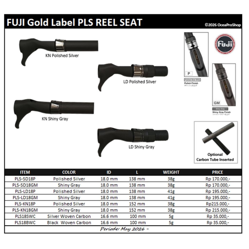 Jual Fuji Overhead Reelseat PLS 18 Gold Label | Shopee Indonesia