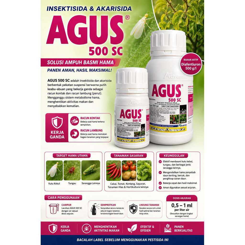 Jual INSEKTISIDA DAN AKARISIDA AGUS 500SC | Shopee Indonesia