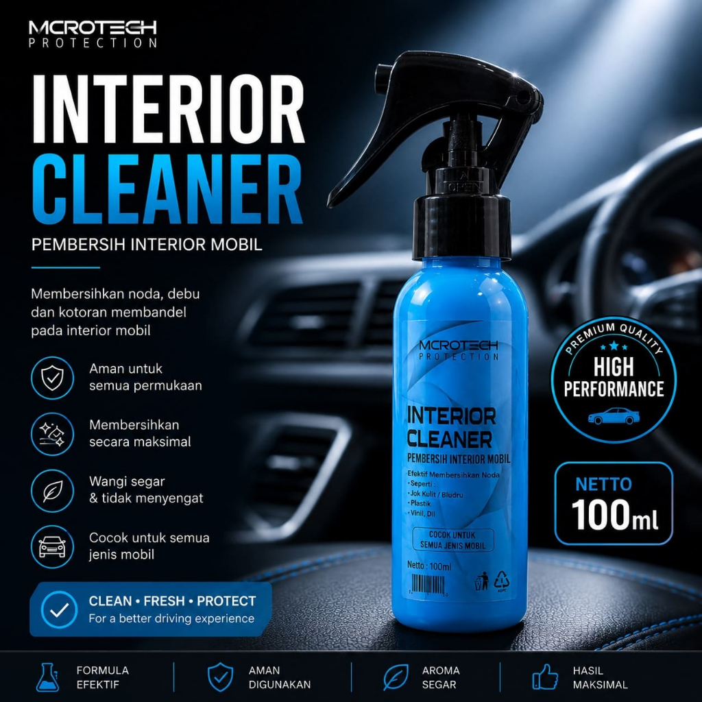 Jual Interior Cleaner Mobil 100ml/Pembersih Penghilang Noda/Jok Kain ...