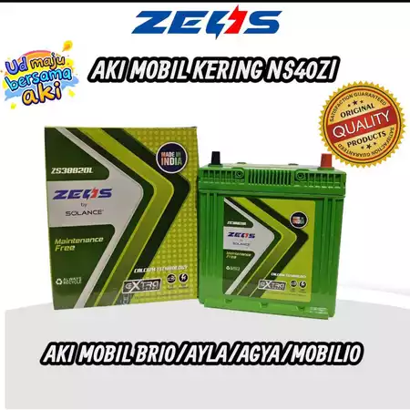 Aki Mobil ZEUS NS40ZL (38B19L) 12V 38Ah Aki Kering MF Aki mobil Calya, aki mobil Sigra, aki mobil Agya, aki mobil Ayla, aki mobilio, aki mobil Ertiga