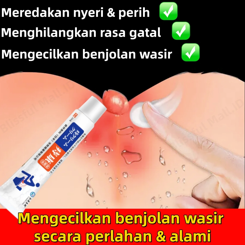 Salep wasir Mengecilkan benjolan wasir Meredakan nyeri dan perih Menghilangkan rasa gatal Cocok untuk wasir dalam dan luar