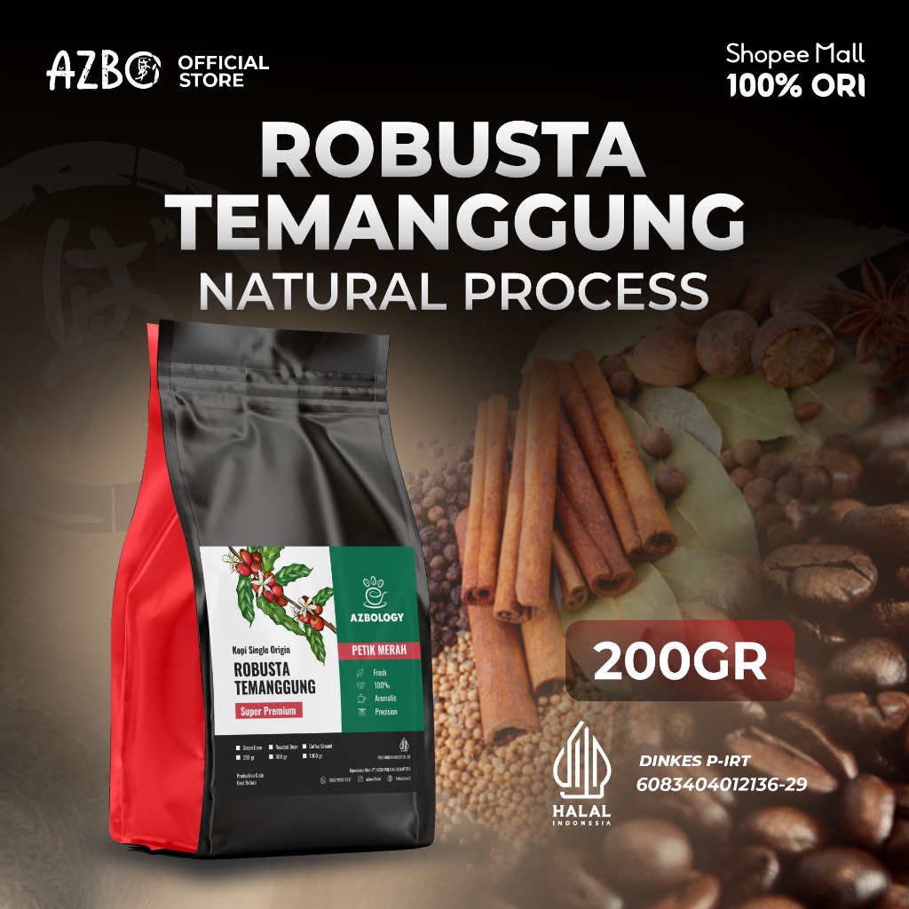 Jual AZBO Kopi Single Origin - Kopi AZBOLOGY Robusta Temanggung Petik ...
