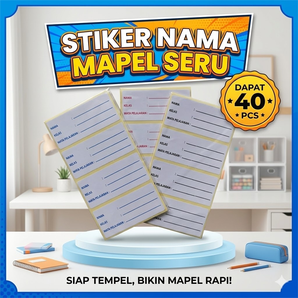 Jual Stiker Nama Buku Mapel Sekolah – Label Sticker Mata Pelajaran Anak ...