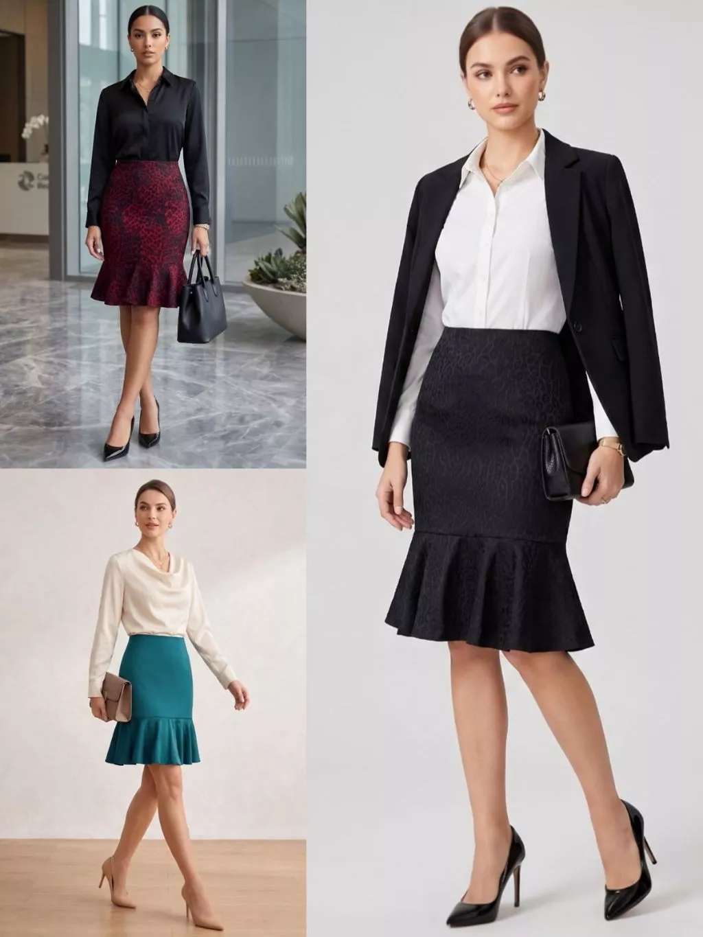 Rok Kantoran Wanita BDE Womens Fit & Flare Skirt - 2470