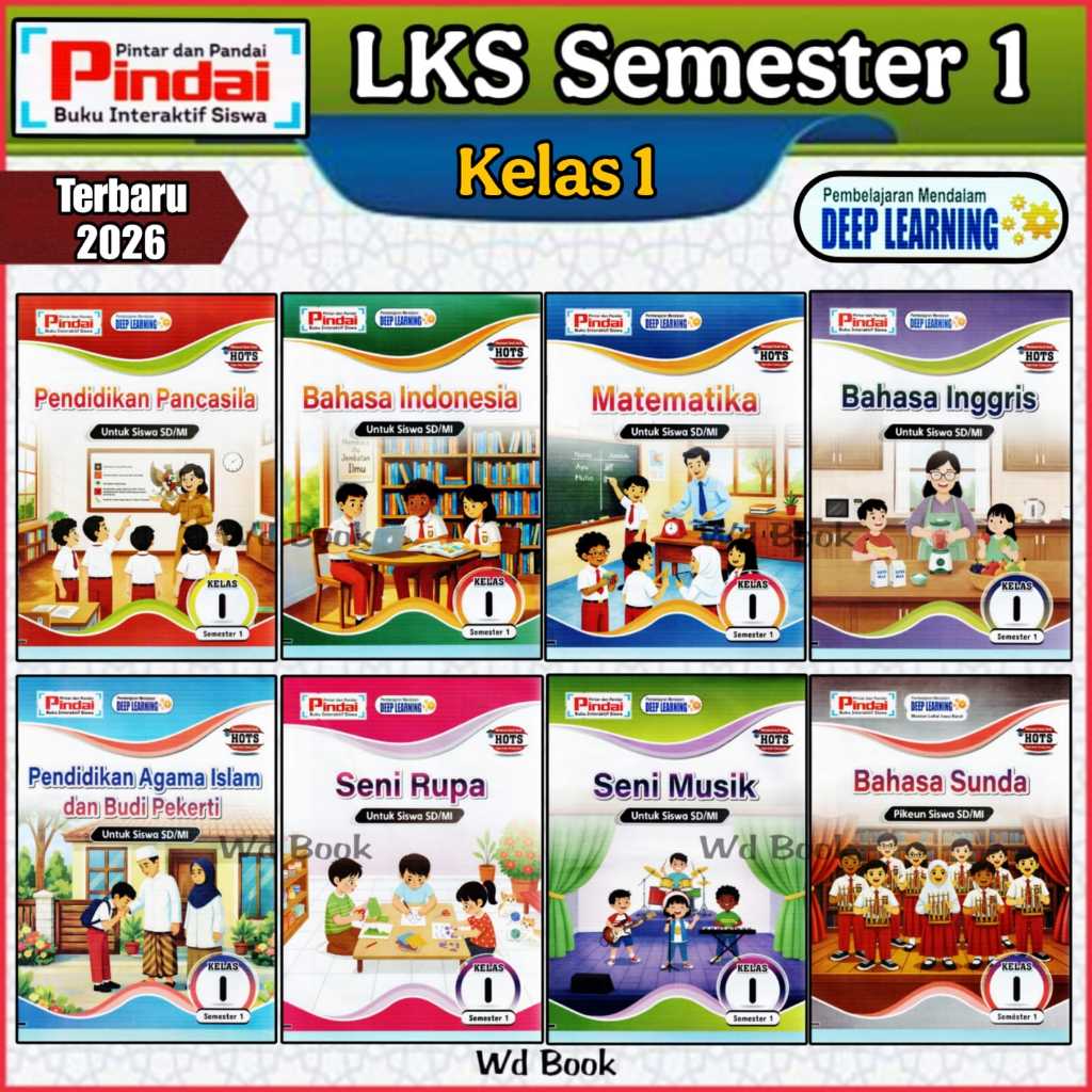 Jual [ 2026 ] LKS PINDAI Kelas 1 Sd Semester 1 Kurikulum Merdeka Cv ...