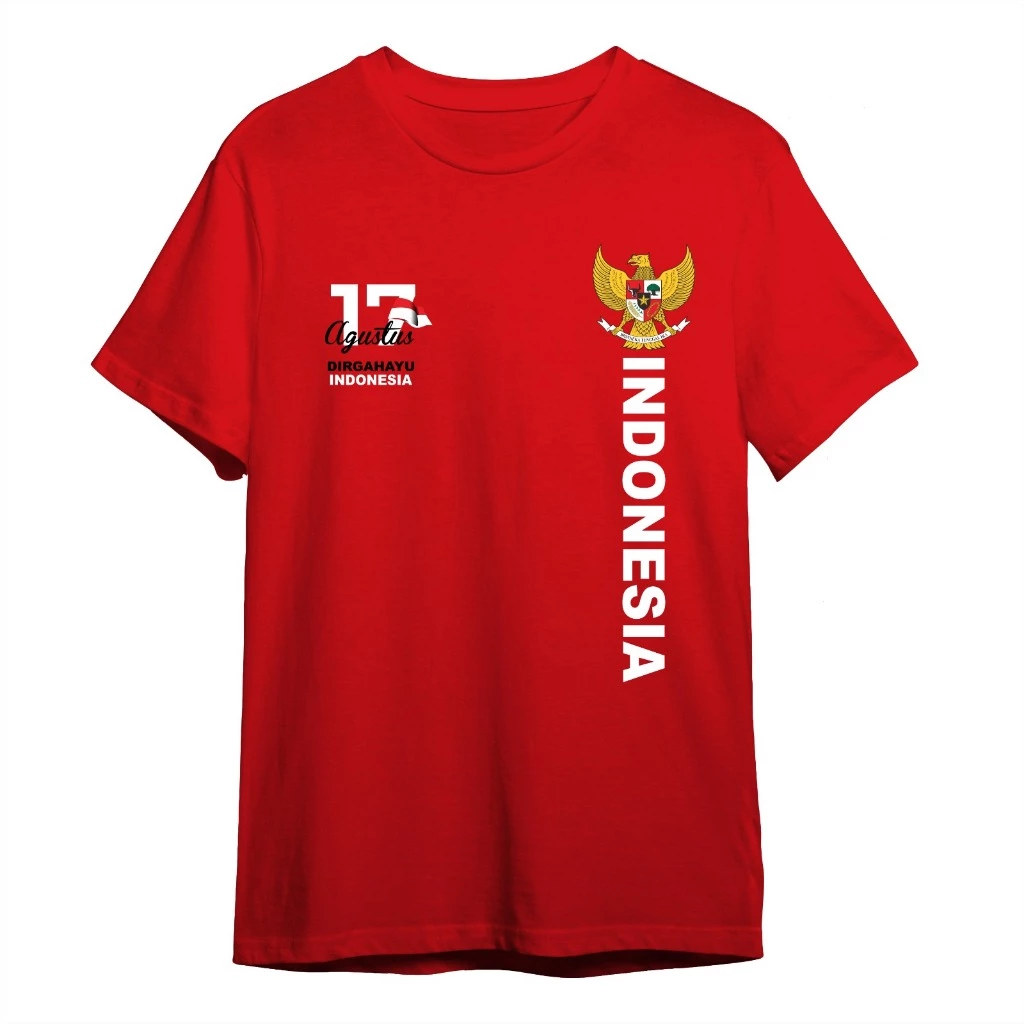 Kaos Kemerdekaan RI 17 Agustus 2026 Family Couple Merah | Kaos HUT RI Dirgahayu Indonesia | Baju Keluarga Anak Dewasa