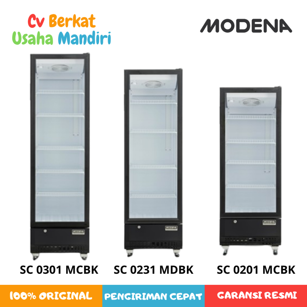 Jual Modena SC 0231 MDBK Showcase Profesional 1 Pintu 230 L Tanpa Bunga ...