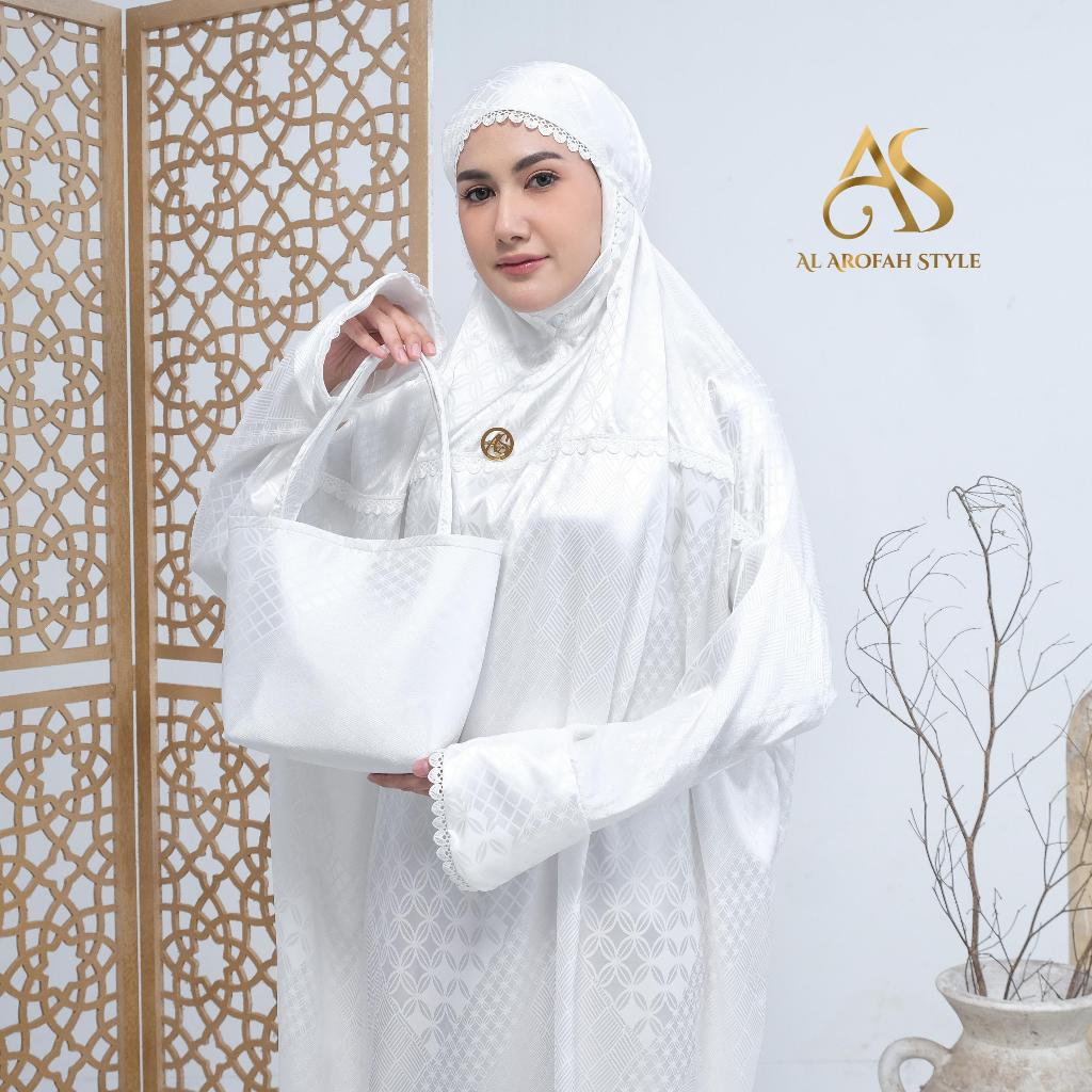 AL AROFAH STYLE - Mukena Terusan Dewasa Jaguar Sutra Silk Premium Terompah