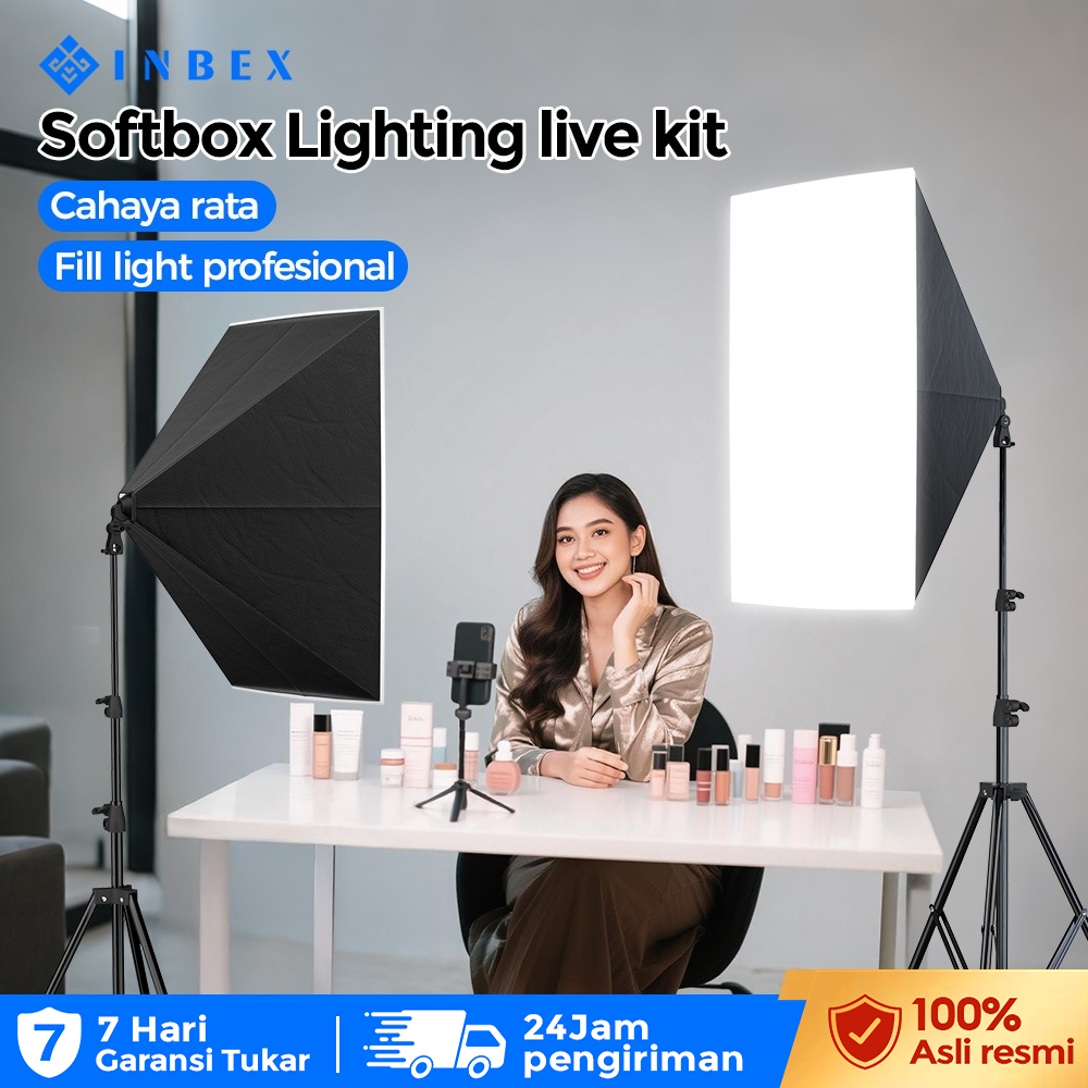 Jual Siap INBEX Cahaya Kreator Pro Softbox Lighting Studio Konten ...