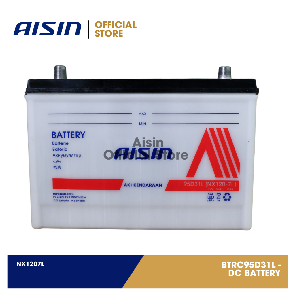 AISIN DC Aki Basah NX120 7L DC Battery [BTRC95D31L]