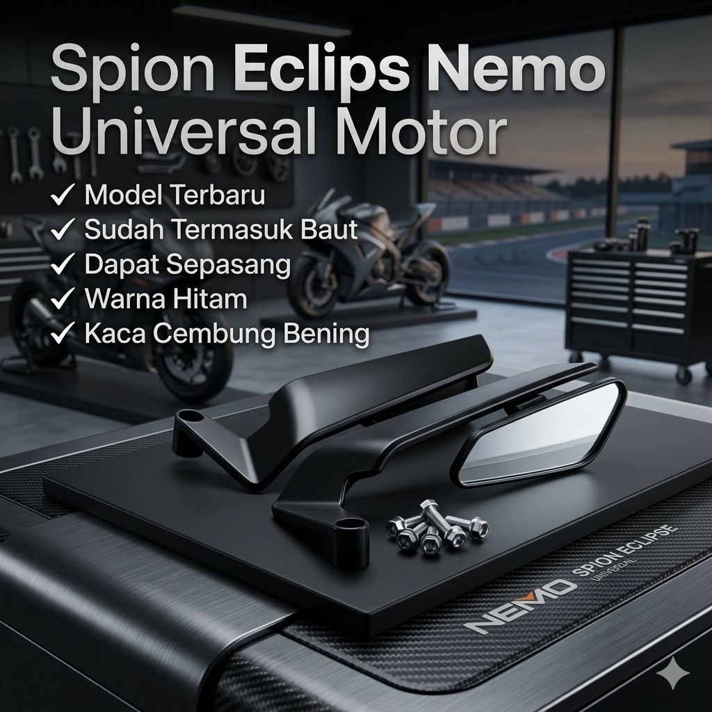 Spion ECLIPSE AERO DESIGN Bisa Semua Motor Universal Nemo