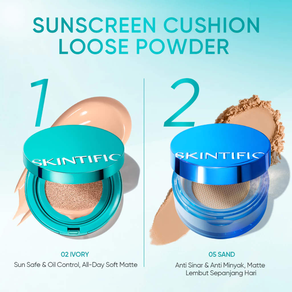 SKINTIFIC - PERFECT STAY SERUM MATTE CUSHION FOUNDATION SPF 50 PA++++ | Soft Matte Finish Menghalusk