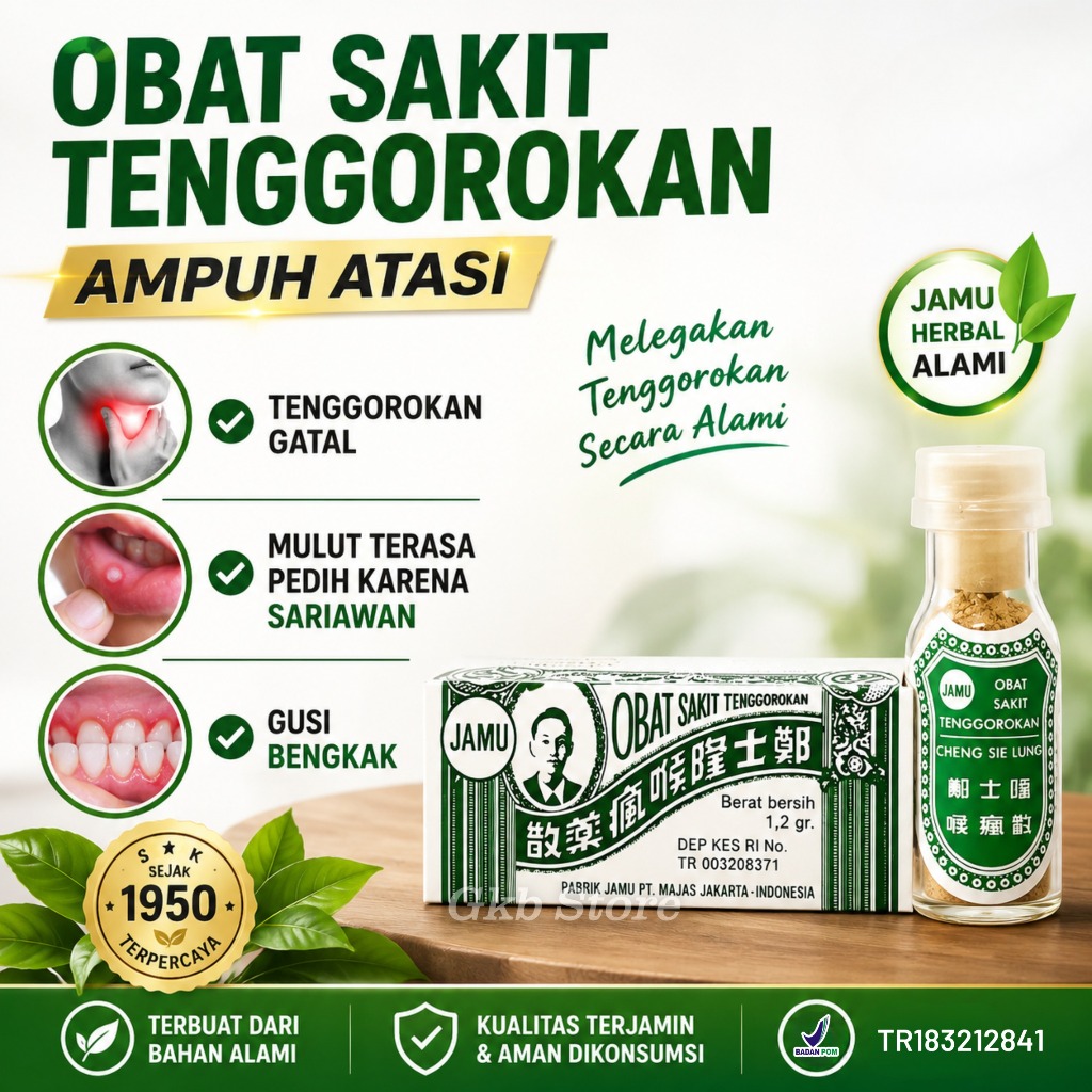 Cheng Sie Lung Hou Fung San / hou fung san Obat Sariawan Sakit Tenggorokan Ampuh