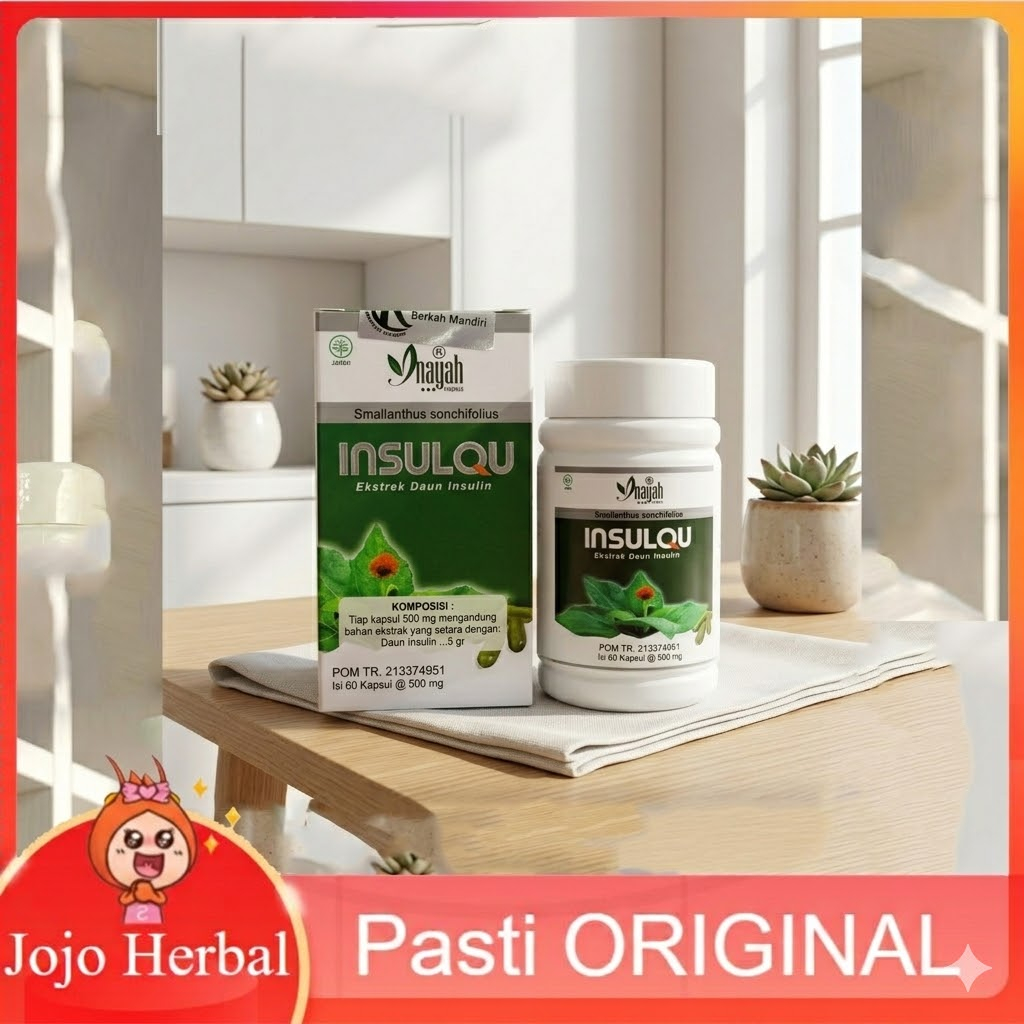HERBAL DIABETES Insulqu Kapsul Daun Insulin Inayah BPOM Obt Diabetes Kencing Manis