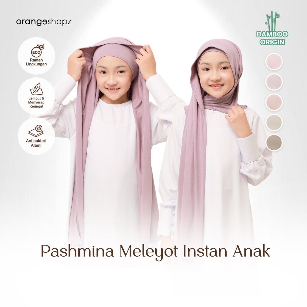 Jual Pashmina Inner Meleyot Anak / Hijab Instan Oval Meleyot Kaos ...