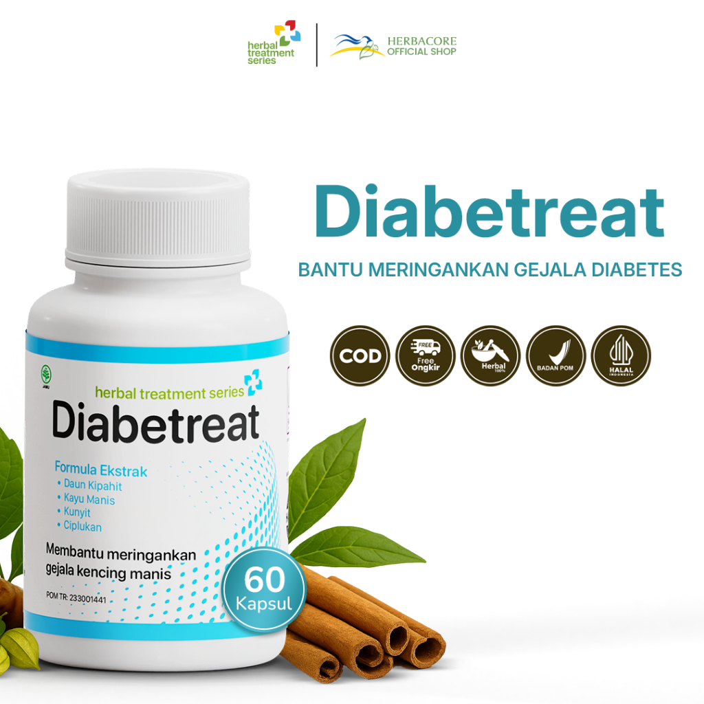 DIABETREAT - Obat Diabetes Herbal Treatment Series - 60 Kapsul