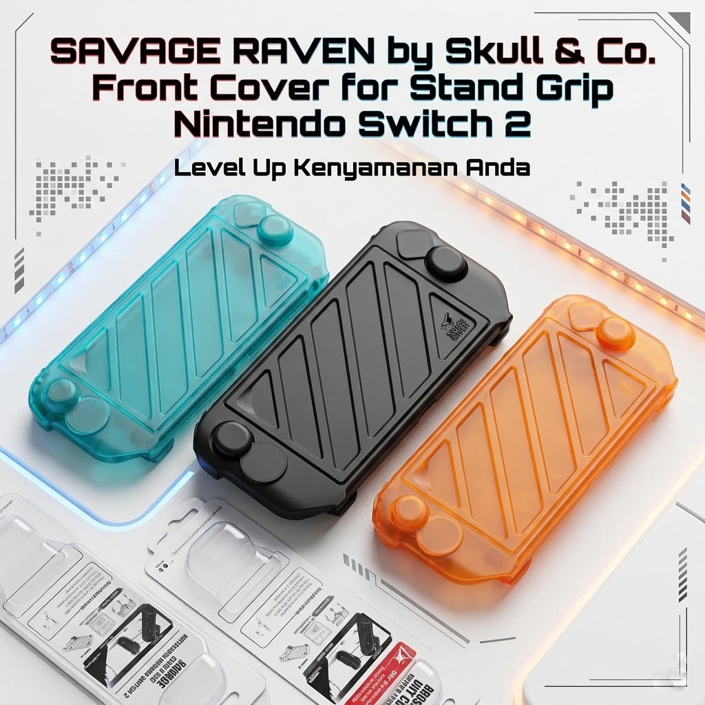 Jual Cover Casing Nintendo Switch 2 Skull & Co Savage Raven Pelindung ...