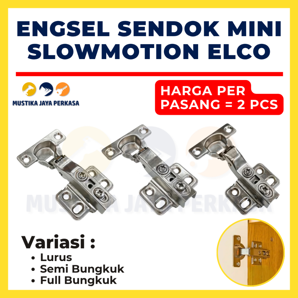Jual Engsel Sendok Mini ELCO 26 mm SLOW MOTION Lubang 4 Engsel Lemari ...