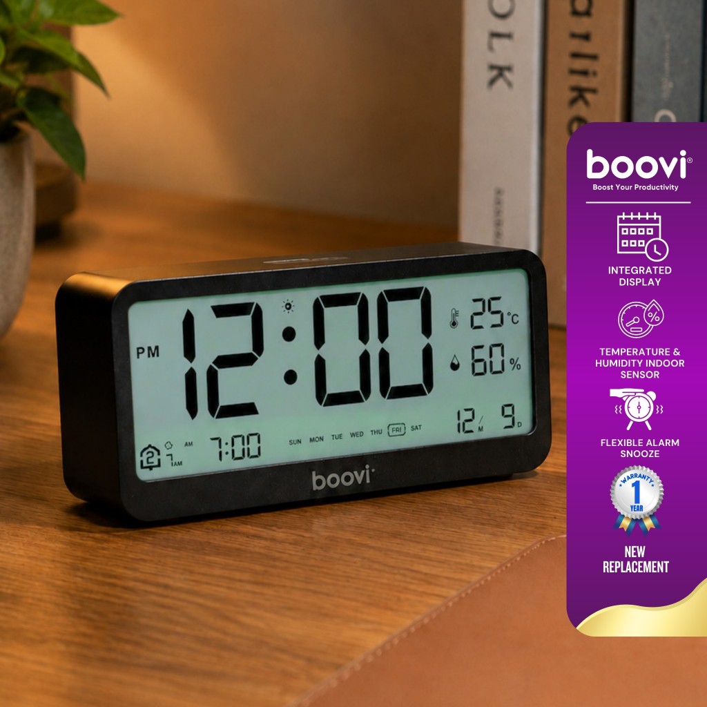 Jual BOOVI JD003 Jam Digital Meja Smart Lampu LED Display Alarm Suhu ...
