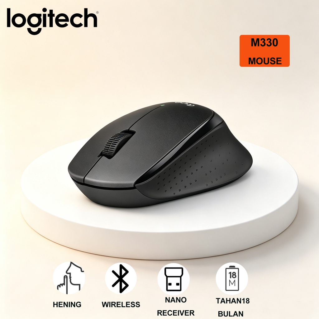 Jual Logitech M330 Mouse Wireless Silent Click Original Untuk Laptop ...
