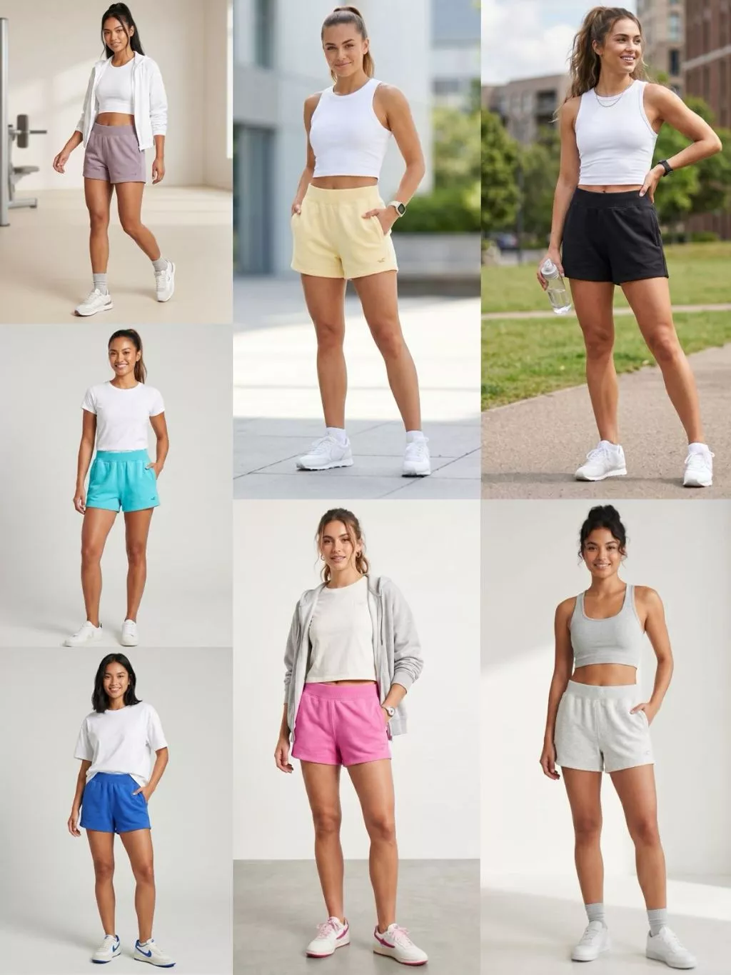 Celana Pendek Wanita HLS Women's Feel Good Ultra High-Rise Fleece Dad Shorts - 2488