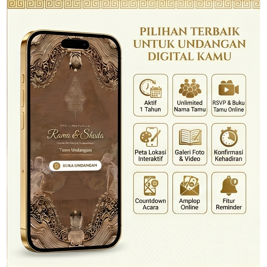 Undangan Digital | TEMA ADAT JAWA Website Web Pernikahan Motion 3D Premium | Undangan Pernikahan
