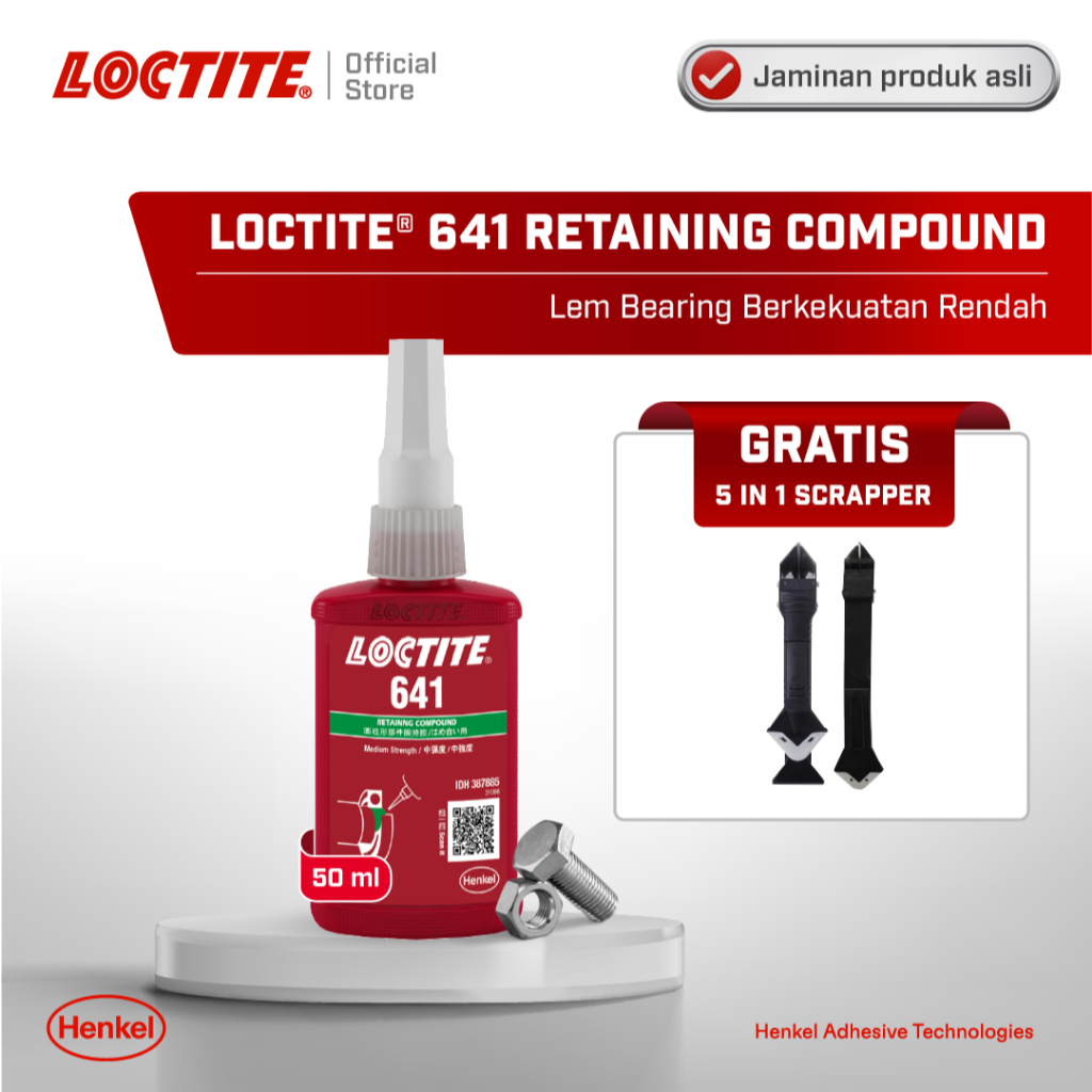Jual Henkel LOCTITE 641 Retaining Compound Lem Bearing/Lem Shaft - 50 ...