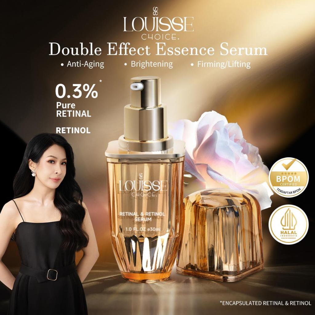 [LIVE]LOUISSE CHOICE DOUBLE EFFECT RETINAL & RETINOL SERUM 30ml Anti-Aging Firming BPOM r