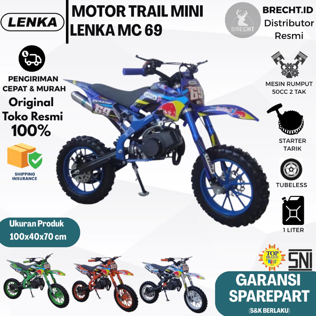 Motor Trail Mini Bensin PCSY PC 01/MC 69 LENKA