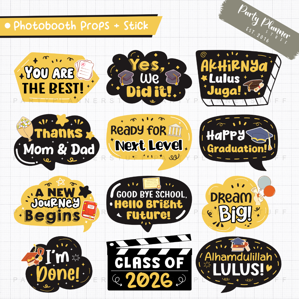 Jual Props happy graduation muslim photo props foto wisuda sekolah ...