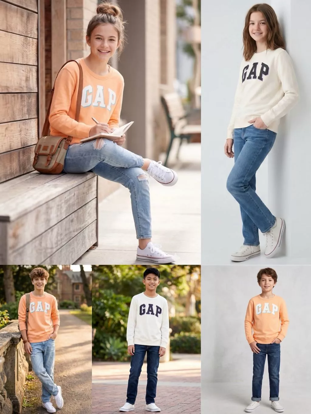 Sweater Anak Junior ABG Cewe Cowo Unisex GP Kids Logo Sweatshirt - 2554