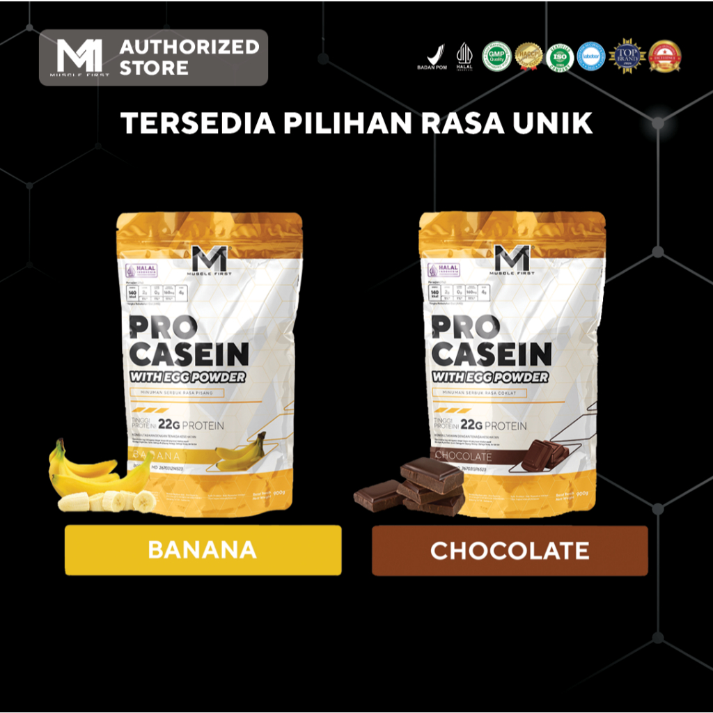 Jual MUSCLE FIRST Pro Casein 2lbs/900gr - Whey Protein Suplemen Fitness ...