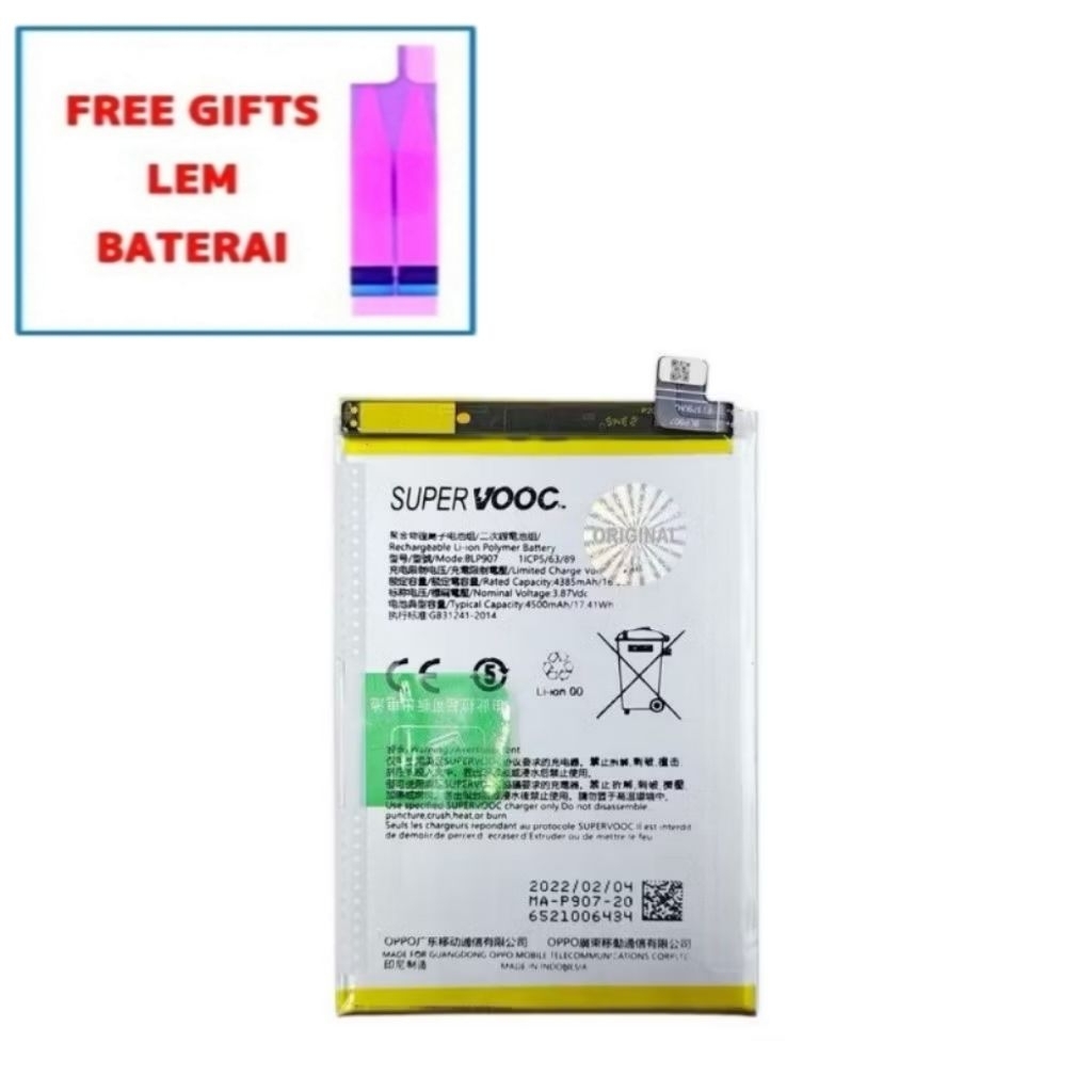 Jual BATERAI BATRE OPP RENO 7Z 5G / RENO 7 4G / RENO 8 4G / RENO 8Z 5G ...