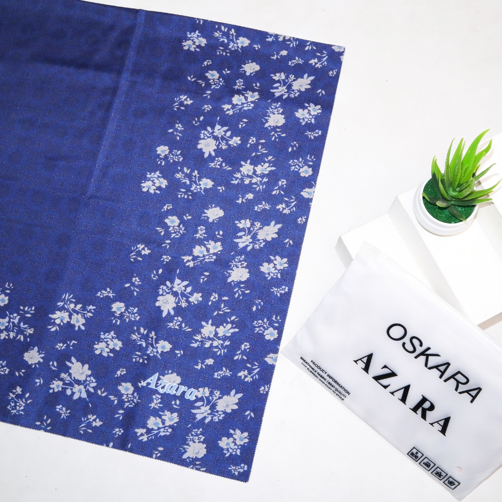HIJAB  SEGIEMPAT MOTIF SERAGAM / KERUDUNG AZARA MOTIF POUCH / JILBAB VOAL MOTIF PREMIUM