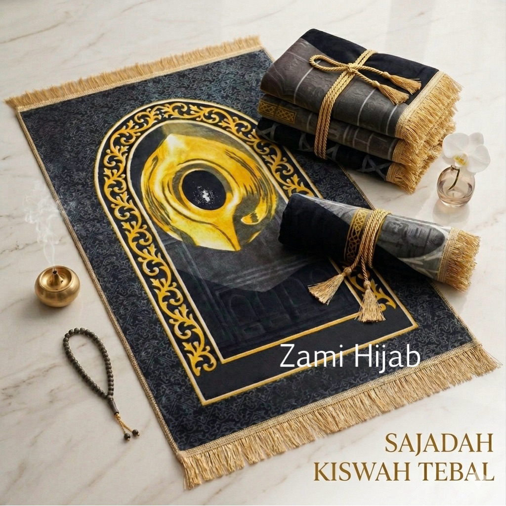 Sajadah Tebal Premium Kiswah Motif