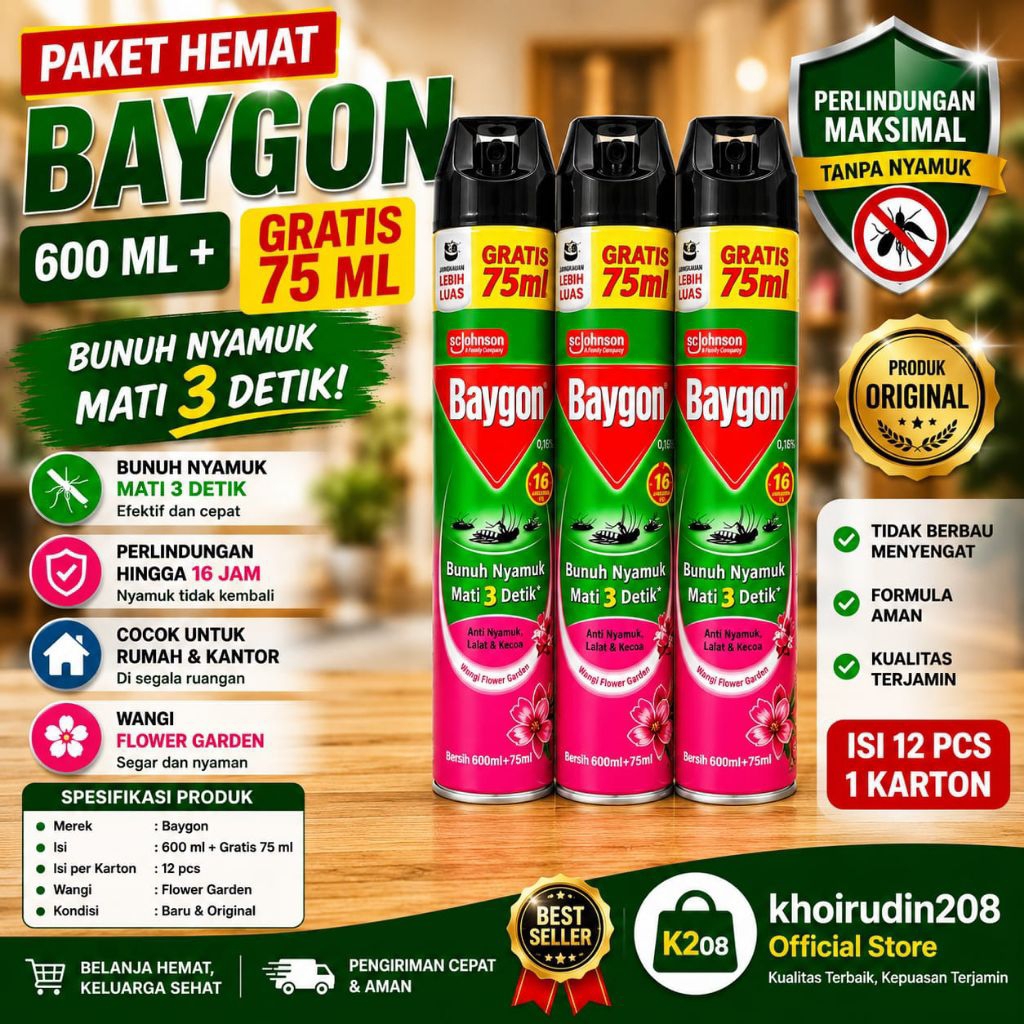 Jual Baygon Spray Terlengkap & Harga Terbaru Agustus 2026 | Shopee ...