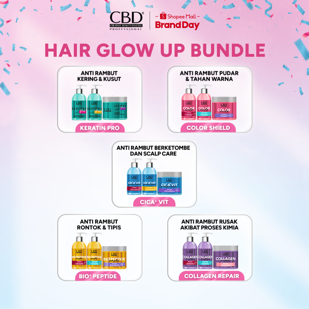 Jual CBD Hair Glow Up Bundle | 7pcs Hair Care + Styling Set | Paket ...