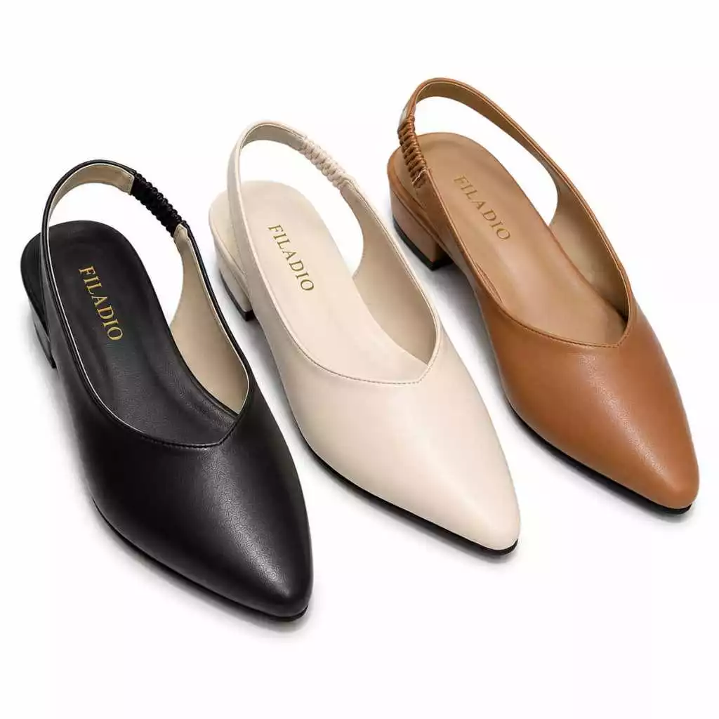 sandal wanita hak 3 cm TALI BELAKANG sandal casual formal nyaman dipakai desain elegan