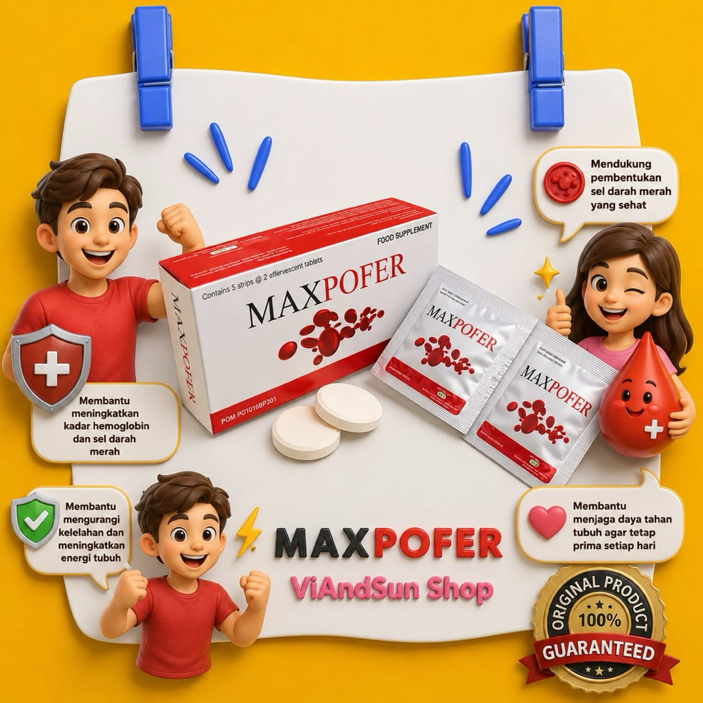 Jual MAXPOFER Tablet EFfervecent - Vitamin Penambah darah - Bumil ...