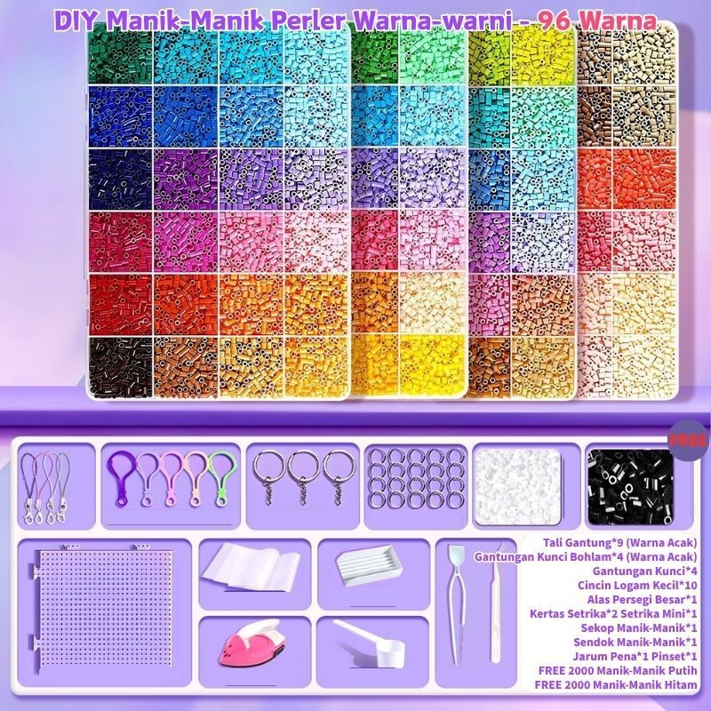 Jual [Penjual Lokal] DIY Perler Beads Manik-manik Sekering Kit 24