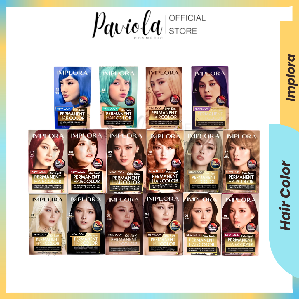 Jual IMPLORA New Permanent Hair Color / Cat Rambut Pewarna Bleaching ...