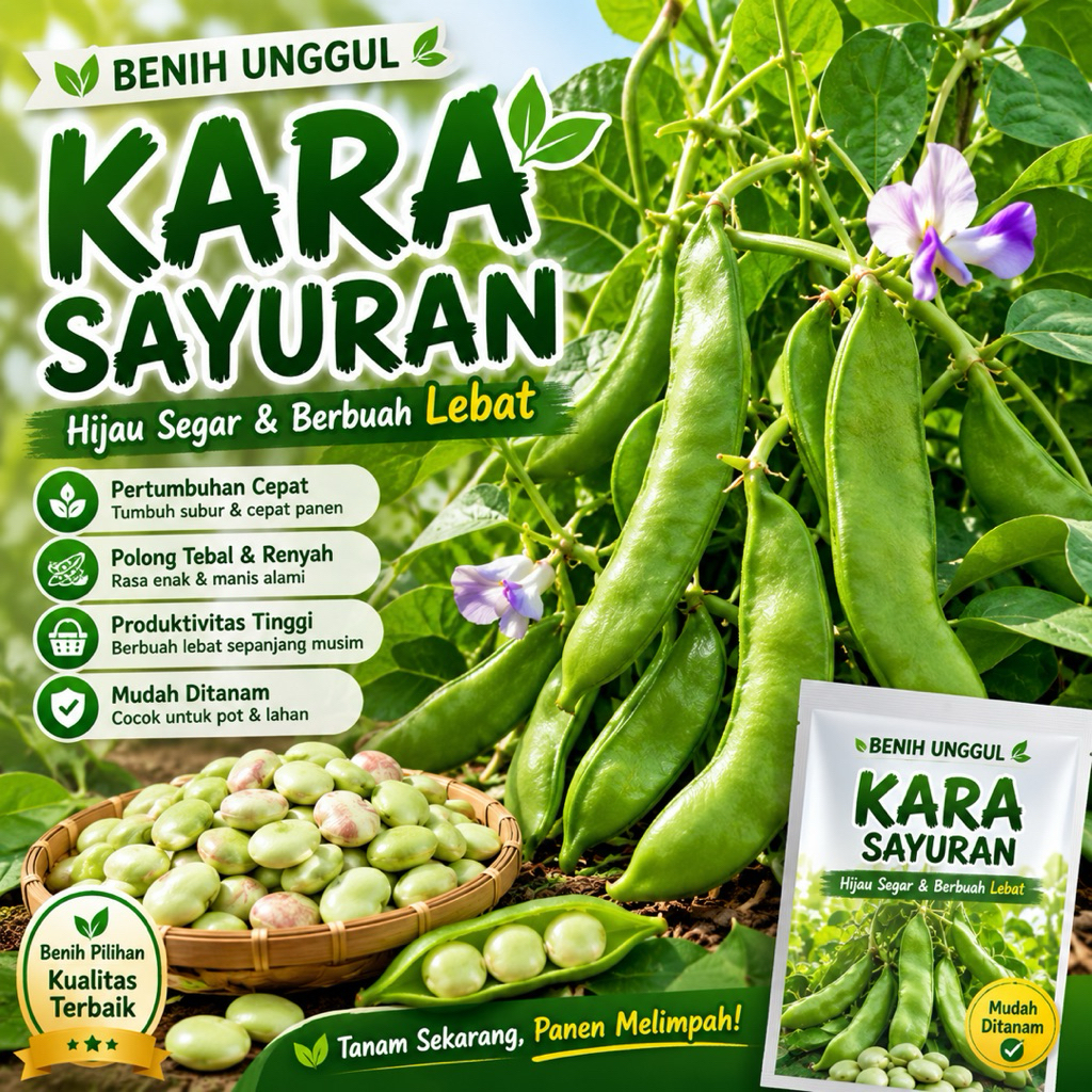 20 Biji, Benih Sayuran Kara / Koro