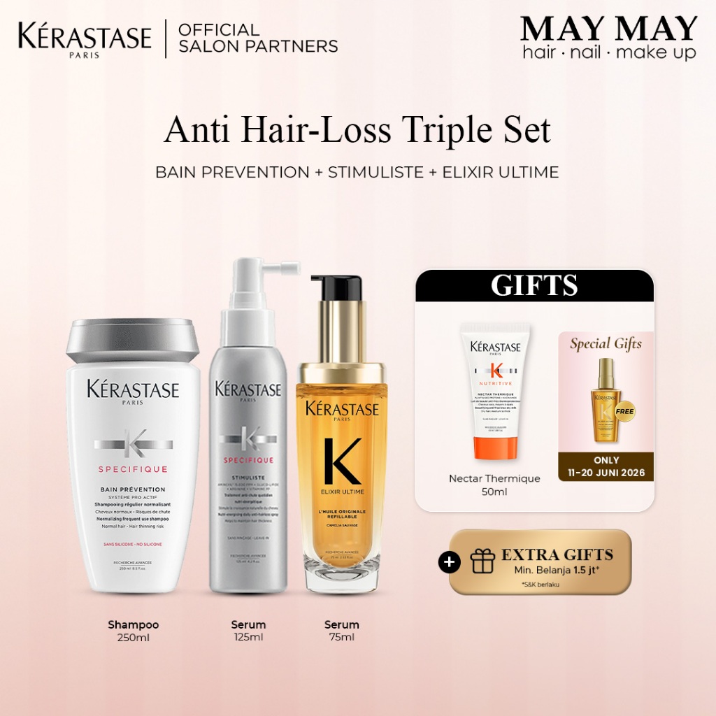 Jual Kerastase Anti Hair Loss Triple Care - Rambut Rontok | Shopee ...