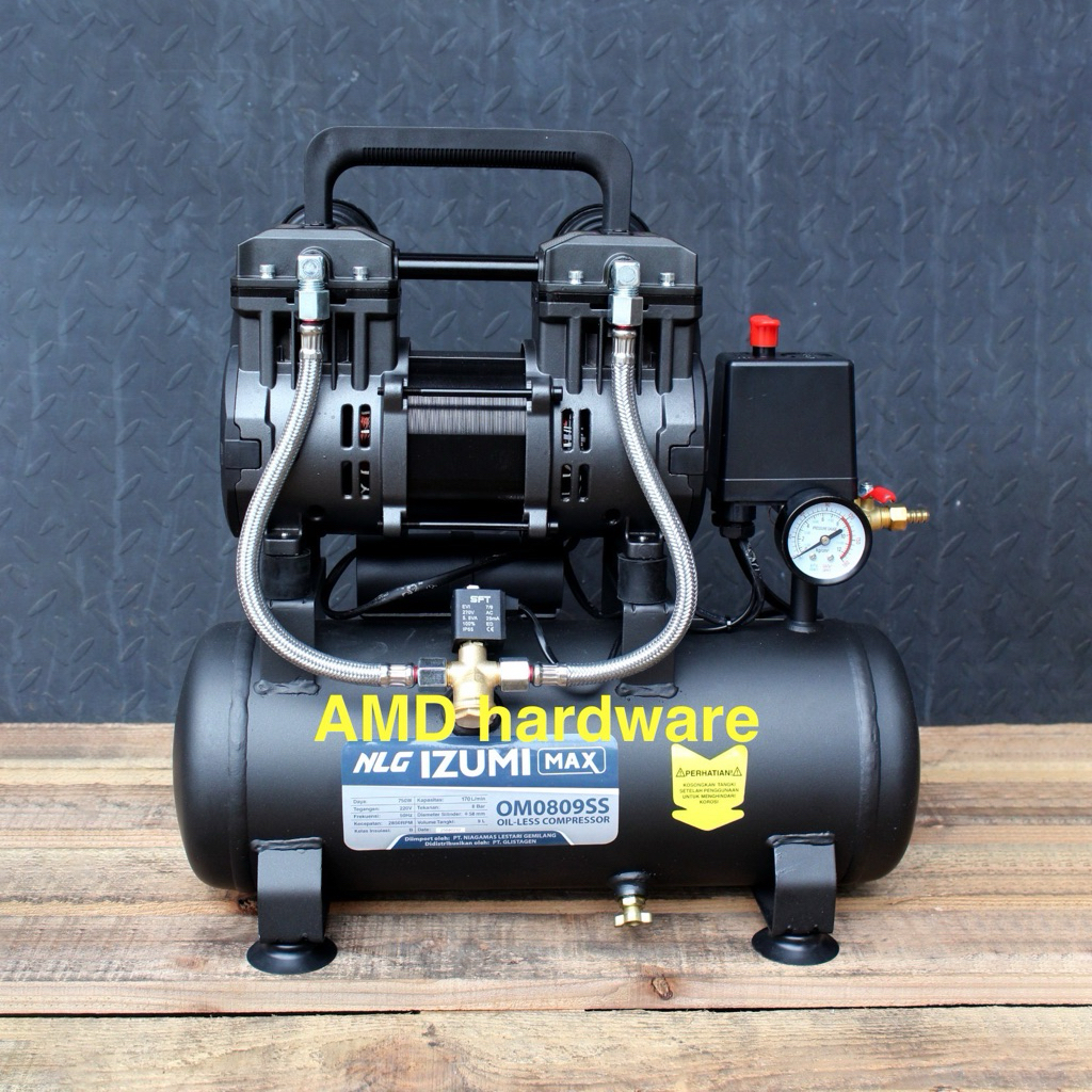 Jual Mesin Kompressor Oilless/Kompresor Air Compressor oil-less angin 3 ...