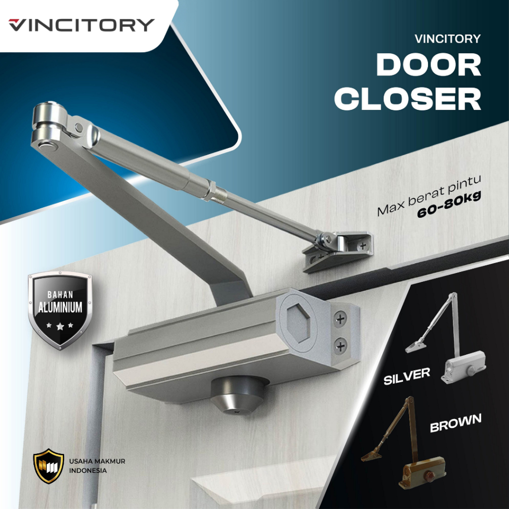 Alat Penutup Pintu Otomatis DOOR CLOSER Automatic Perlengkapan Tutup Pintu Kantor Kamar Matic Hold
