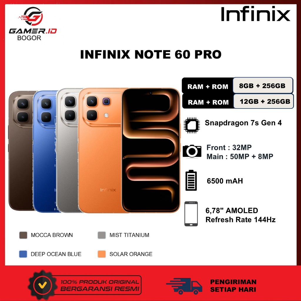 INFINIX NOTE 60 PRO 8GB/12GB 256GB | Snapdragon 7s | 6500 mAH