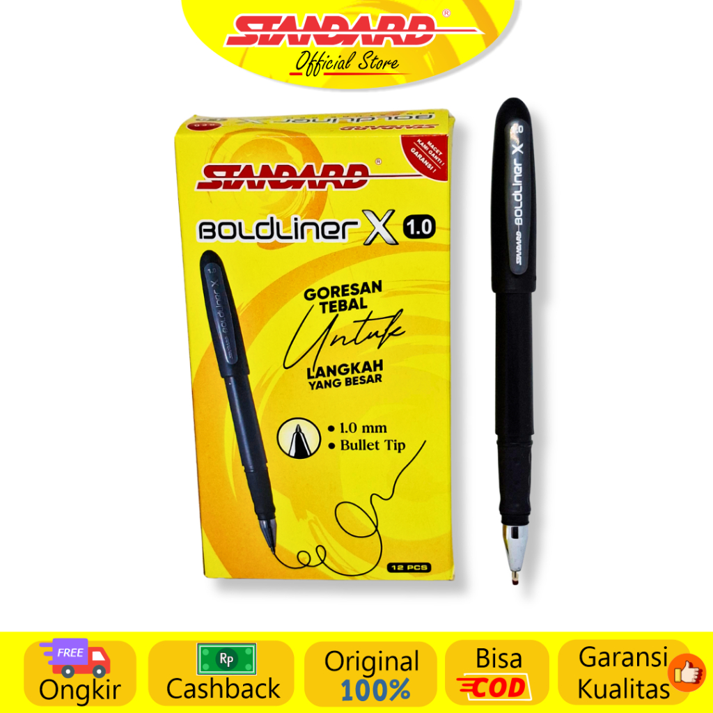 Standard - Pulpen Boldliner X 1.0 ( Alat Tulis / Pen / Ballpoint / Pena ) (4)