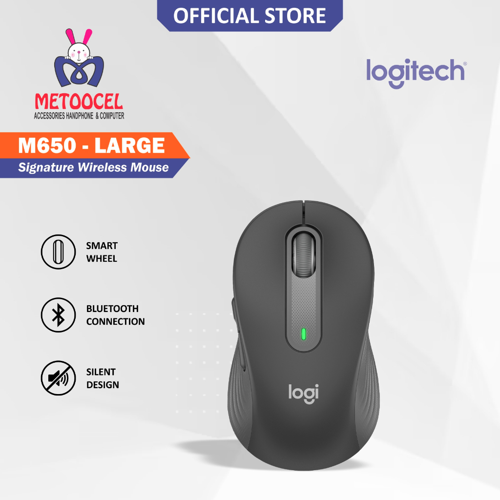 Jual Mouse Logitech M650 (L) Large Signature Wireless Bluetooth Silent ...