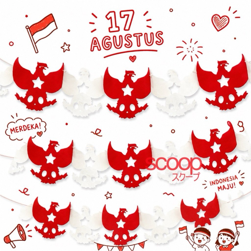 Scoop Dekorasi 17 Agustus Merah Putih Kemerdekaan (pc) 72392400