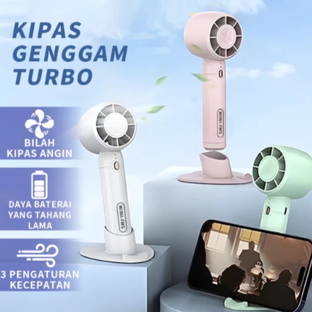 Kipas Angin Mini Portable Model Genggam T10 Turbo Mini Fan Portable USB